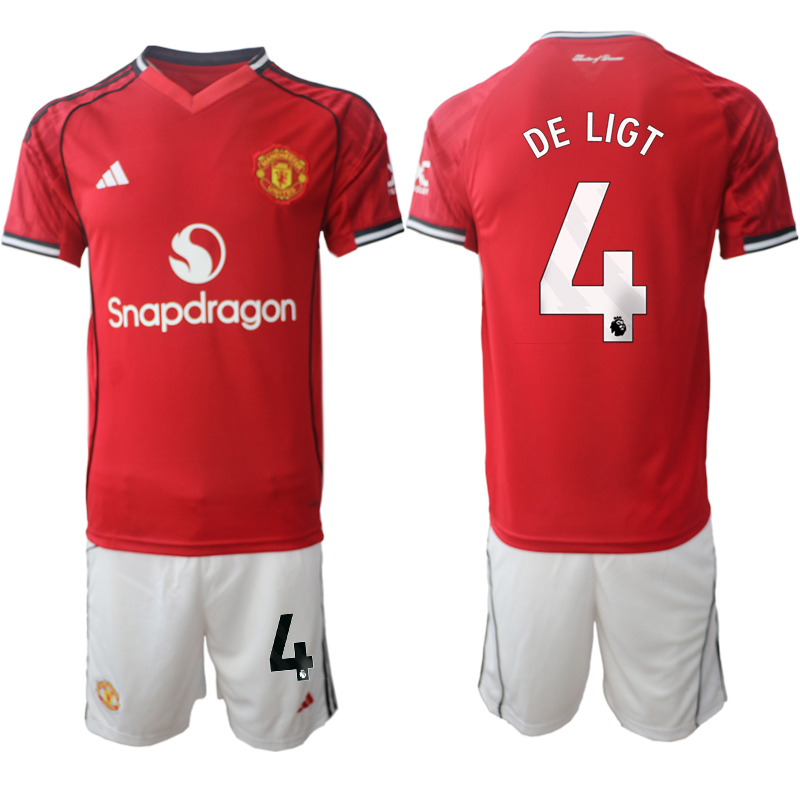 Men 2025-2026 Club Manchester United home Red 4 Soccer Jersey